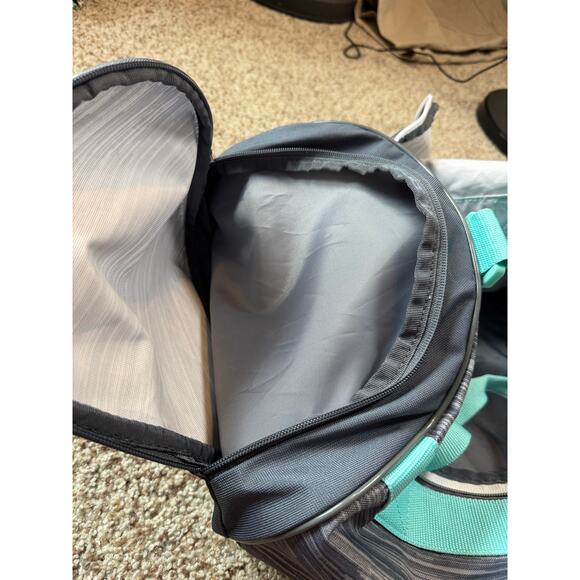 ADIDAS tote/gym bag, Medium sized; Teal & Gray; 3 pockets; gray - Picture 4 of 12